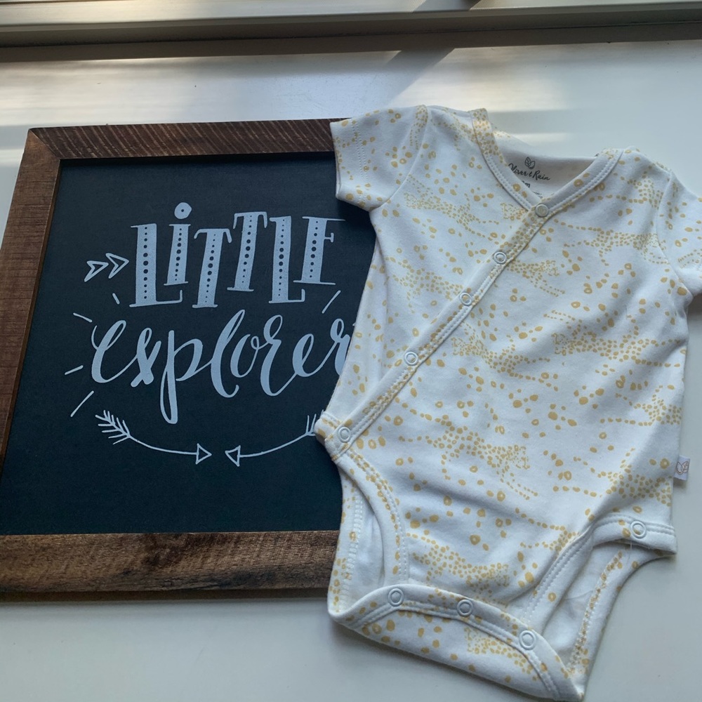 🔥3/$24 Oliver&Rain Gold Cheetah Baby Kimono - Picture 4 of 10